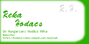reka hodacs business card