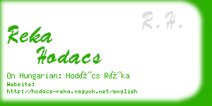 reka hodacs business card